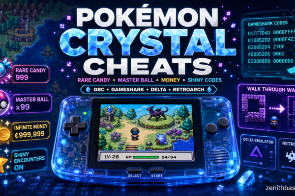 pokemon crystal cheats